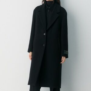 Aritzia “The Only” Coat - Soft Wool Cashmere Black Size Small